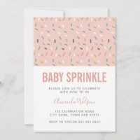 Modernes Pink Girl Baby Sprinkle Muster