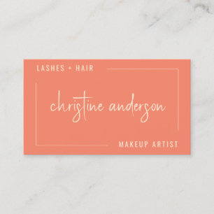 Modernes Pink Makeup Artist Beauty Beruflich Visitenkarte