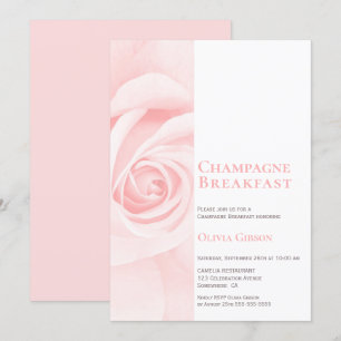Modernes Pink Rose Champagne Brautparty Einladung