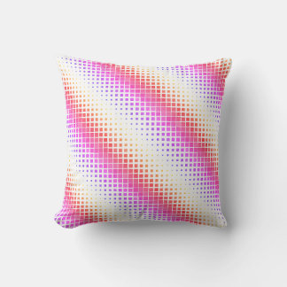 Modernes Pink- und Weißpixelkissen Kissen