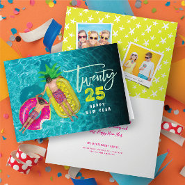 Modernes Pinselskript 2025 Typografie Neues Jahr F Feiertagskarte