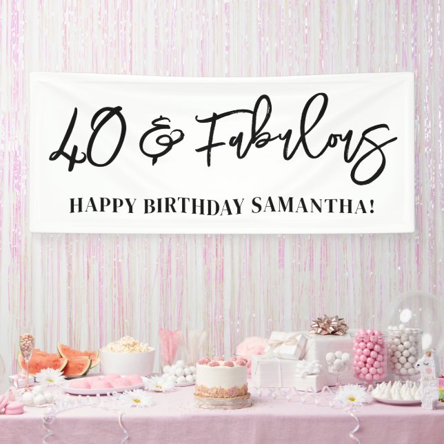 Modernes Pinselskript 40 und fabelhaft Banner (Party)