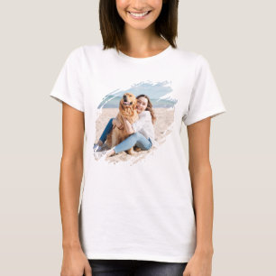 Modernes Pinselstrich für kundenspezifisches Foto T-Shirt