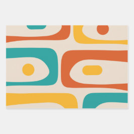 Modernes Piquet aus dem Mittelalter Minimalistisch Geschenkpapier Set