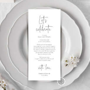 Modernes Place Setting Dinner Party Danke Karte