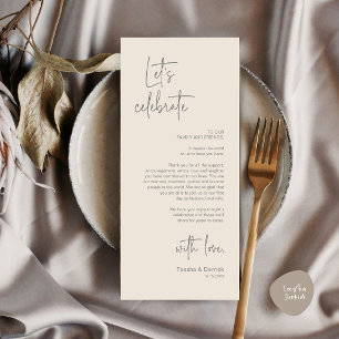 Modernes Place Setting Dinner Party Danke Karte