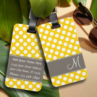 Modernes Polka Dot Muster mit Monogramm