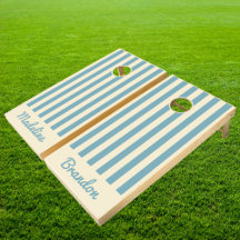Modernes Polo-Striping Warmes Aqua Names