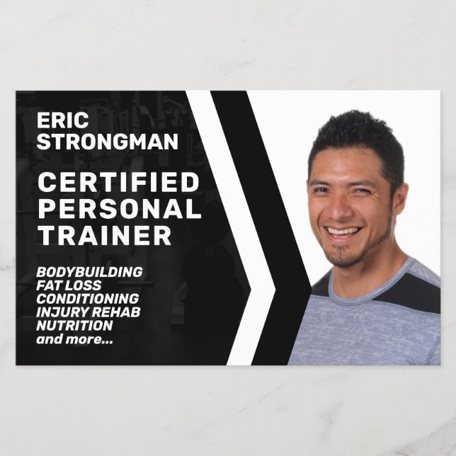 Modernes Portrait beruflicher Fitness  Flyer (Vorne)