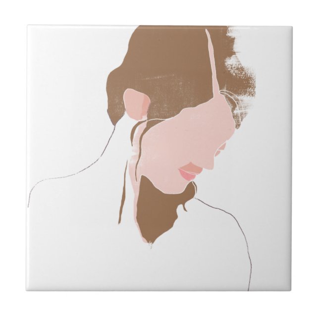 Modernes Portrait Fliese (Vorderseite)