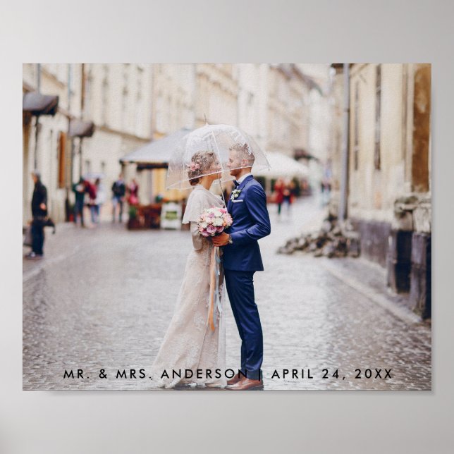 Modernes Poster für Hochzeitsbride Foto (Vorne)