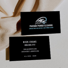 Modernes Power-Waschlogo Visitenkarte