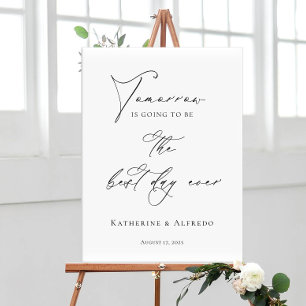 Modernes Probe-Dinner am Abend vor dem Empfang Poster