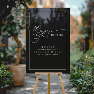 Modernes Probe Dinner Black Big Welcome Acrylschild