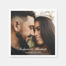 Modernes Probe Dinner Foto Serviette