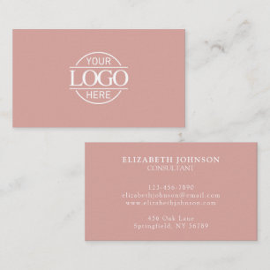Modernes professionelles Dusty Rose Firmenlogo Visitenkarte