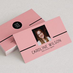 Modernes professionelles minimalistisches Chic-Log Visitenkarte