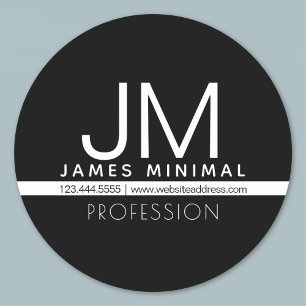 Modernes professionelles minimalistisches Design Runder Aufkleber