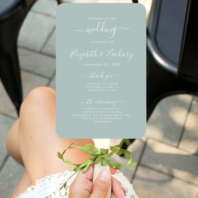 Modernes Programm für grüne Hochzeiten von Script  Fächer (Von Creator hochgeladen)