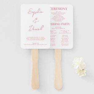 Modernes Programm für Hochzeitsfeiern Fächer