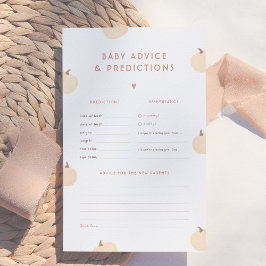 Modernes Pumpkin Baby Predictions & Advice Game