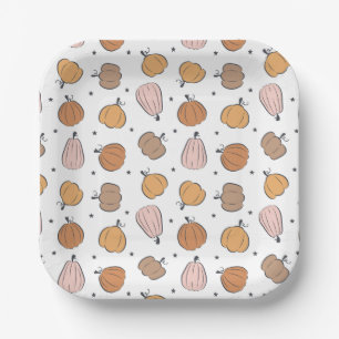 Modernes Pumpkin-Muster - Papier-Teller Pappteller