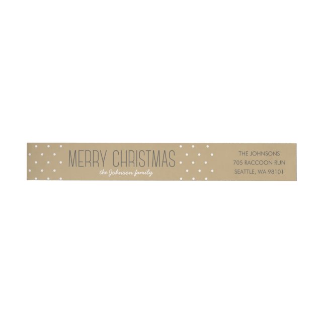 Modernes Punkt-Weihnachtsumgriffsadressen-Etikett (Person)