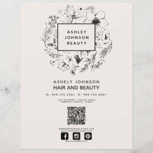 Modernes QR Code Blush Black 3 Services Wellness-C