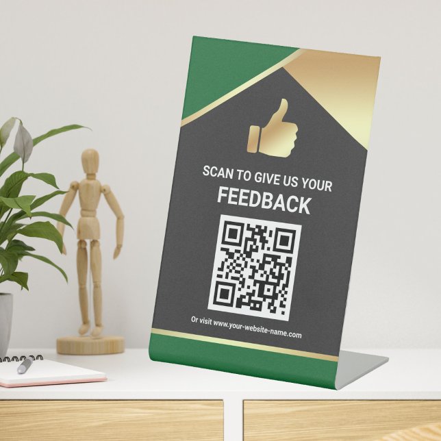 Modernes QR Code Feedback-Tabellenzeichen Sockelschild (Von Creator hochgeladen)