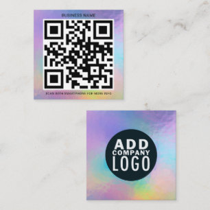Modernes QR-Code-Geschäftslogo Quadratische Visitenkarte