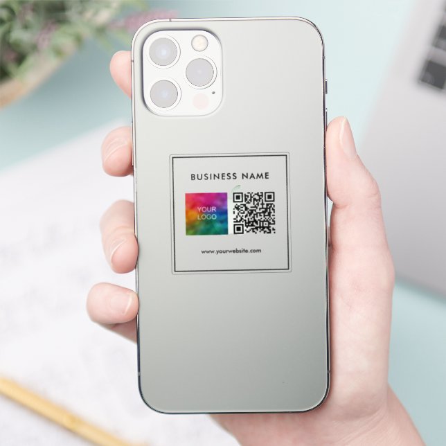 Modernes QR-Code-Logo für die minimale Vorlage Aufkleber (Telefon)