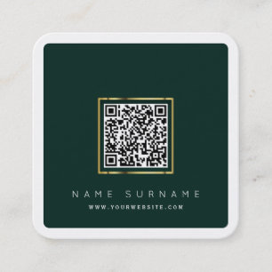 Modernes QR-Code-Netzwerk-Scannerlogo Square Bu Quadratische Visitenkarte