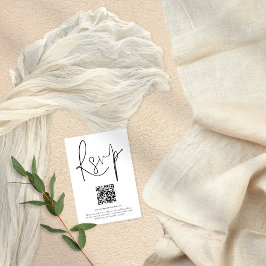 Modernes QR-Code-Skript, das jede Farb-RSVP-Karte  Einladung