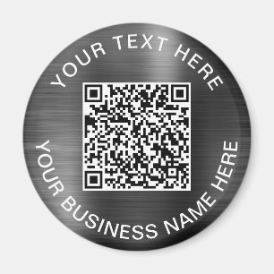 Modernes QR-Code-Werbesilber Magnet