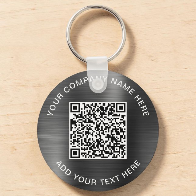 Modernes QR-Code-Werbesilber Schlüsselanhänger (Modern QR Code Promotional Silver Keychain)
