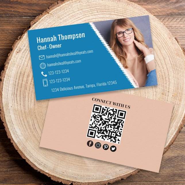 Modernes QR-Foto | Mit uns verbinden Visitenkarte (Von Creator hochgeladen)