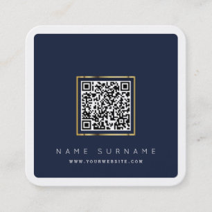Modernes QR-Netzwerk-Scannerlogo  Quadratische Visitenkarte