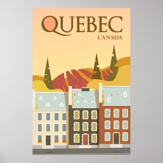 Modernes Quebec Canada Travel Poster (Vorne)