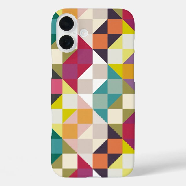 modernes Quilt MANA iPhone 16 Plus Hülle (Rückseite)