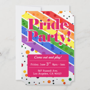 Modernes Rainbow Gay Pride Flag Party Wasserfarbe Ankündigung