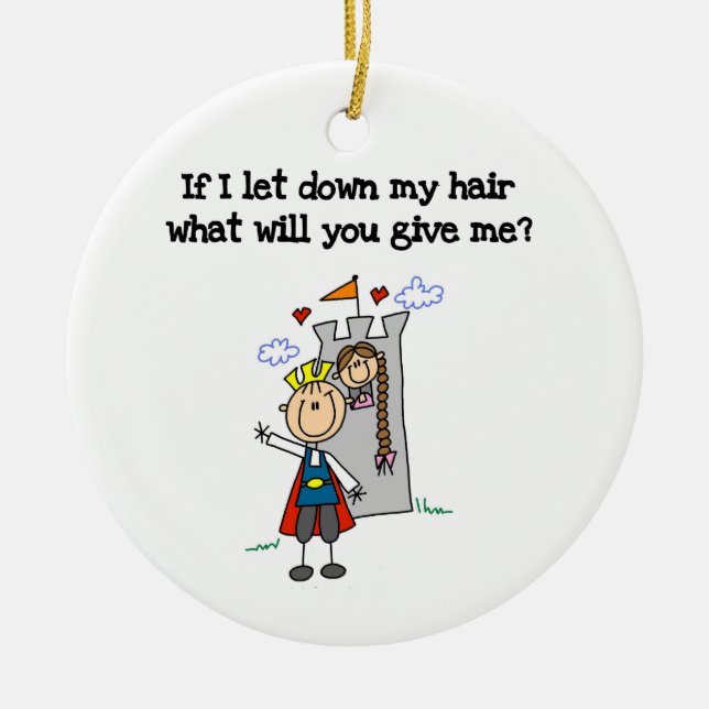 Modernes Rapunzel Keramik Ornament (Vorne)