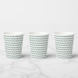 Modernes Raute-Muster für Golf Baby Dusche Pappbecher