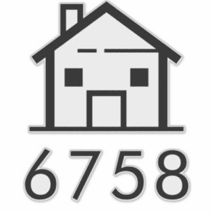 Modernes Real Anwesen Agent Swaage House Nummer ku Aufkleber