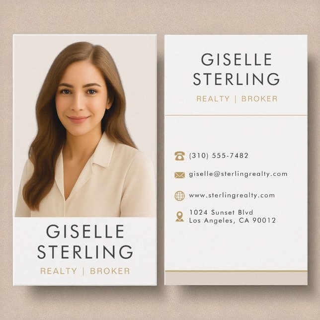 Modernes Real Anwesen Broker Beruflich Elegante Visitenkarte (Von Creator hochgeladen)