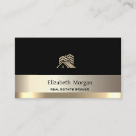 Modernes Real Anwesen Broker Gold Glitzer House Ro Visitenkarte