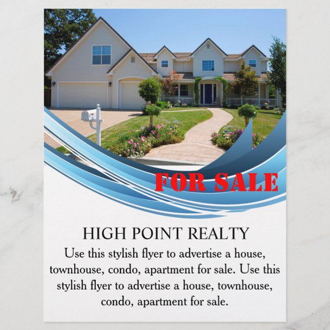 Modernes Real Anwesen Realtor zum Flyer (Vorne)