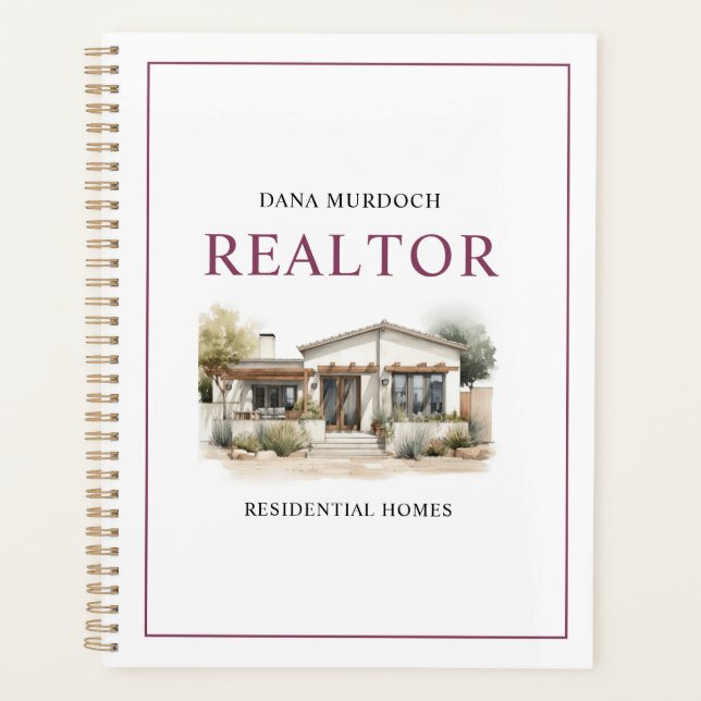 Modernes Realtor-Geschäft Planer (Vorderseite)