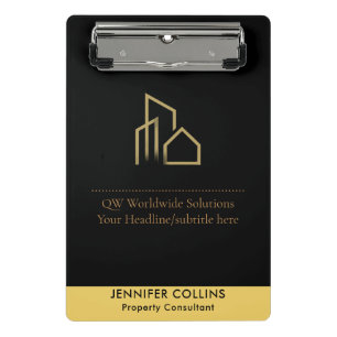 Modernes Realtor-Logo Mini Promo Klemmbrett