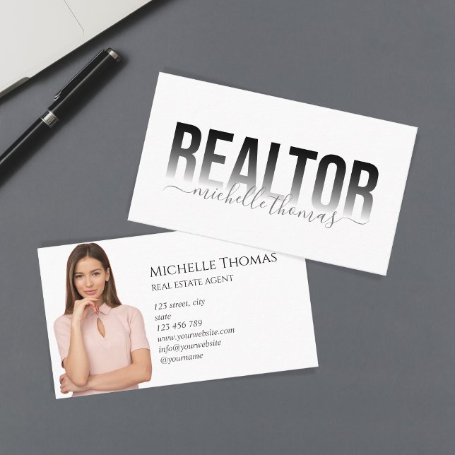 Modernes Realtor Real Anwesen Berufliches Foto Visitenkarte (Von Creator hochgeladen)