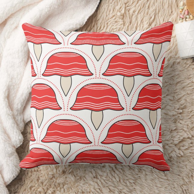 Modernes Red Mushroom Sofa Kissen Kissen Kissen (Decke)